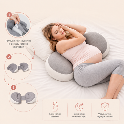 Ergonomik Ayarlanabilir Hamile Destek Yastığı