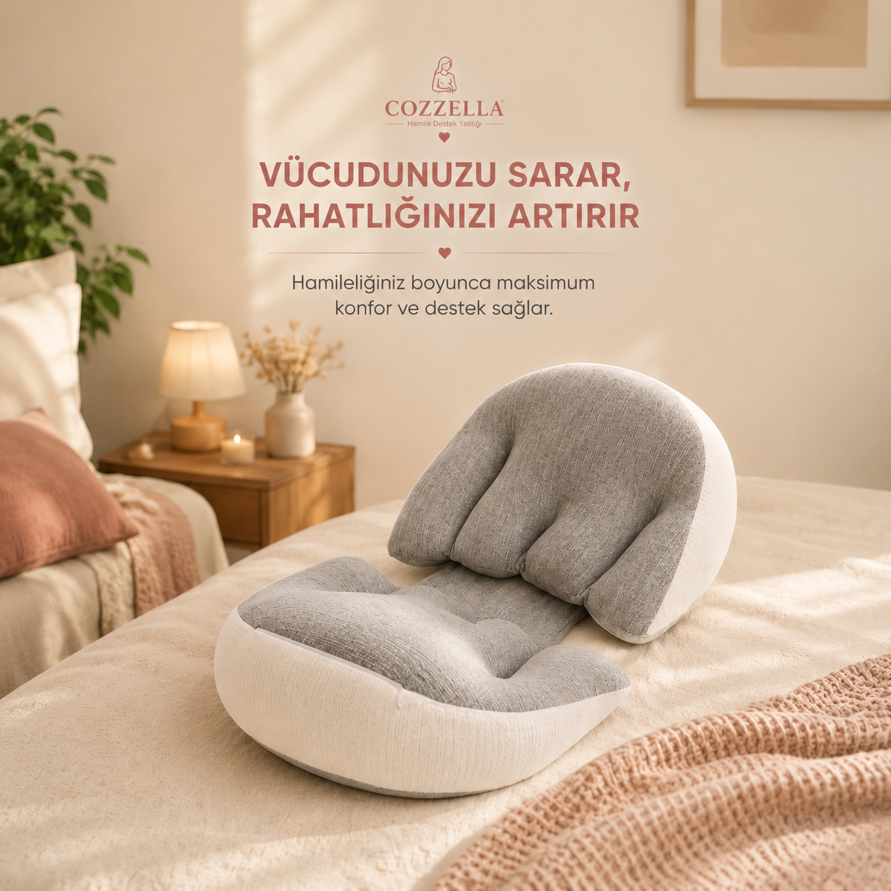 Ergonomik Ayarlanabilir Hamile Destek Yastığı